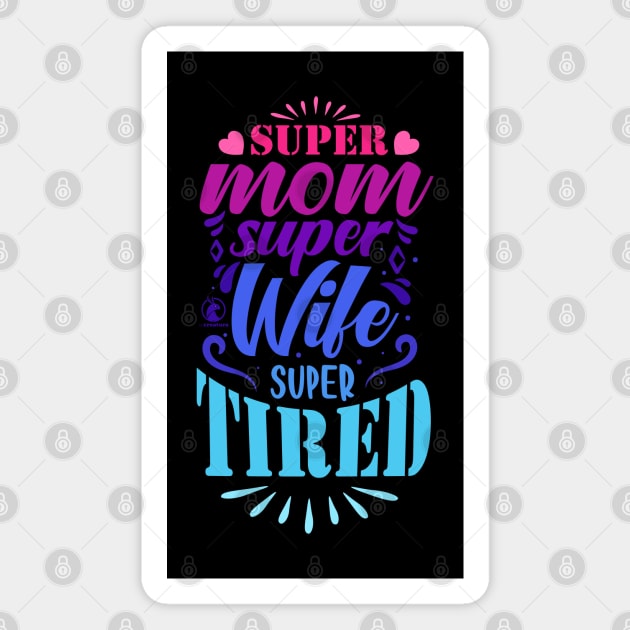 The Ultimate Mom | Red to Blue Version Magnet by Creatura